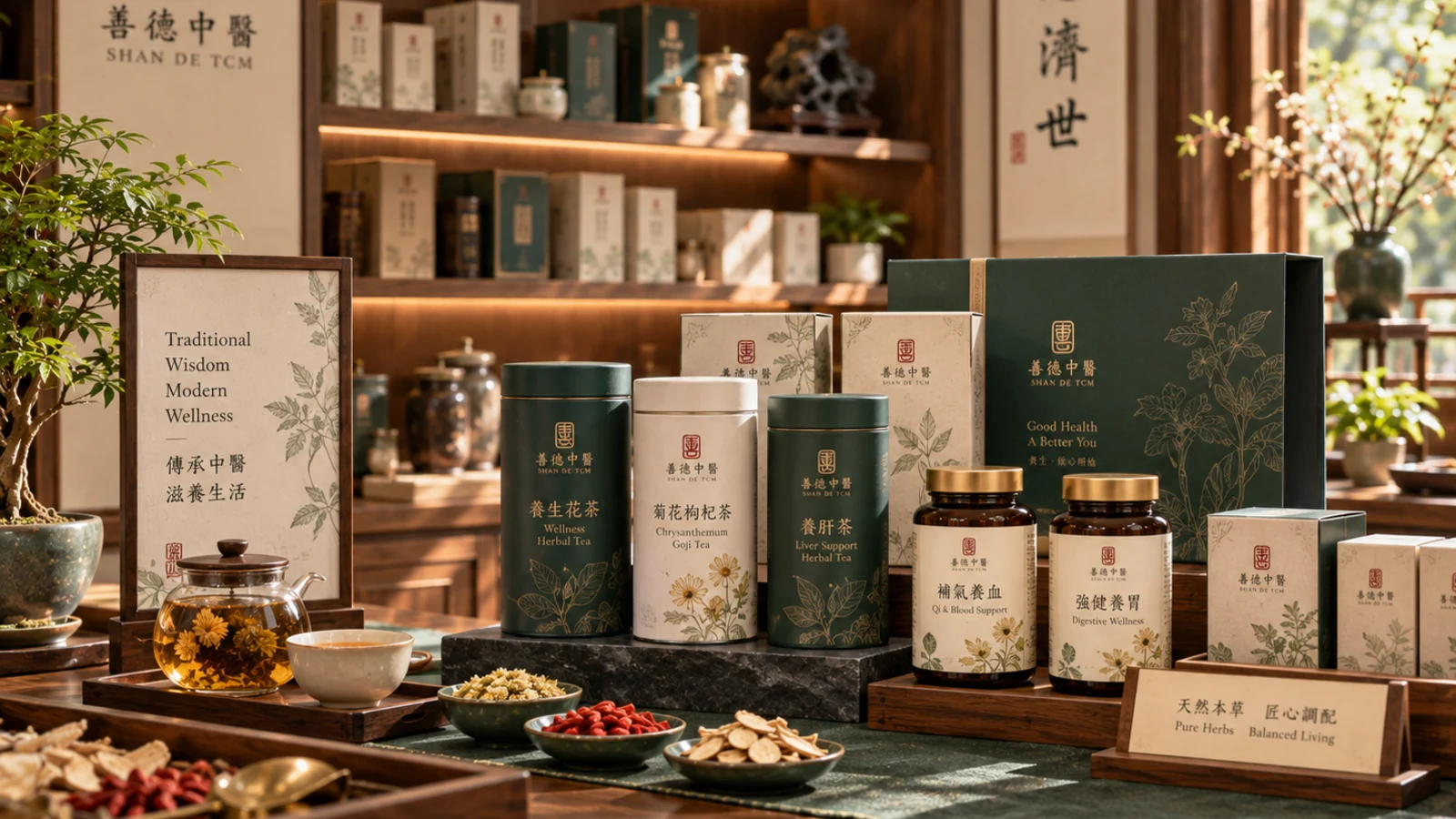 Traditional Chinese medicine reading and study space