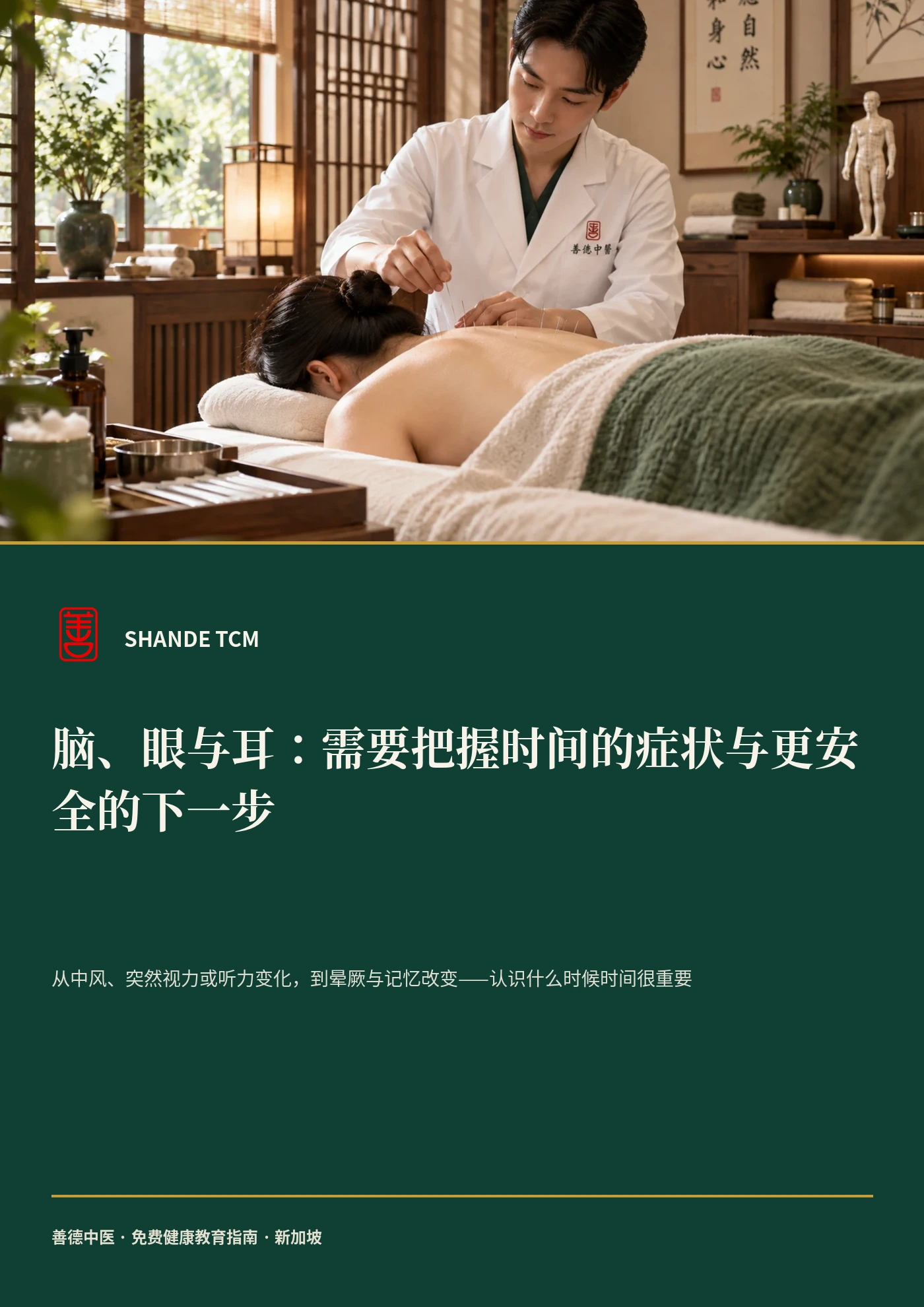 脑、眼与耳:需要把握时间的症状与更安全的下一步