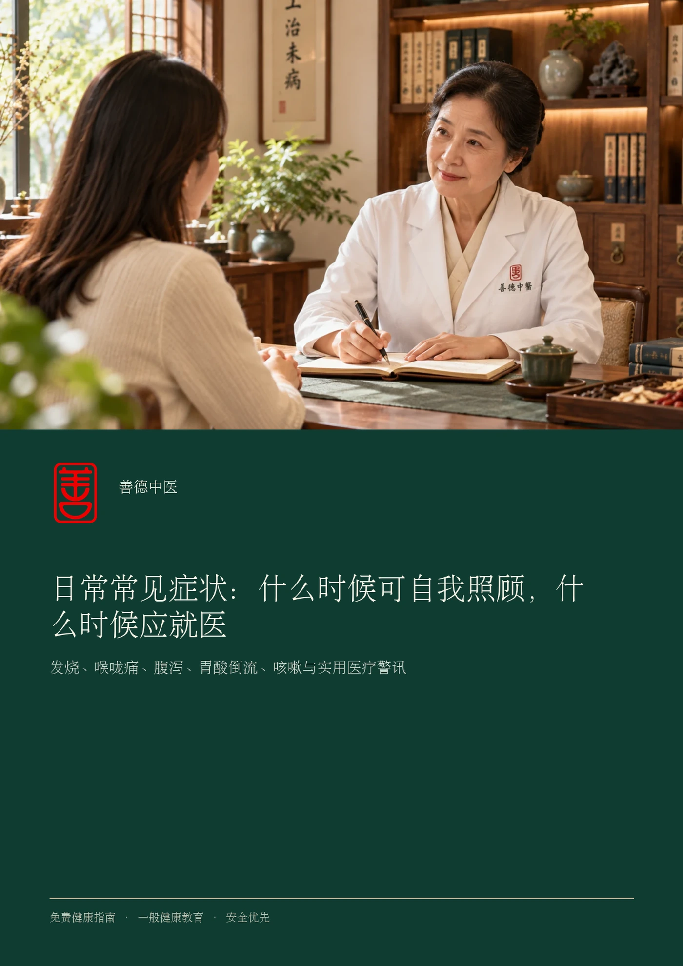 日常常见症状:什么时候可自我照顾,什么时候应就医