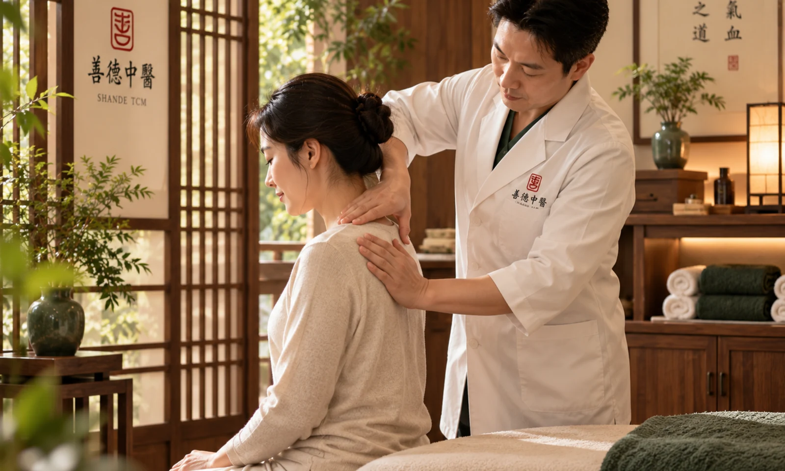 Tuina hands-on treatment in a dedicated treatment setting