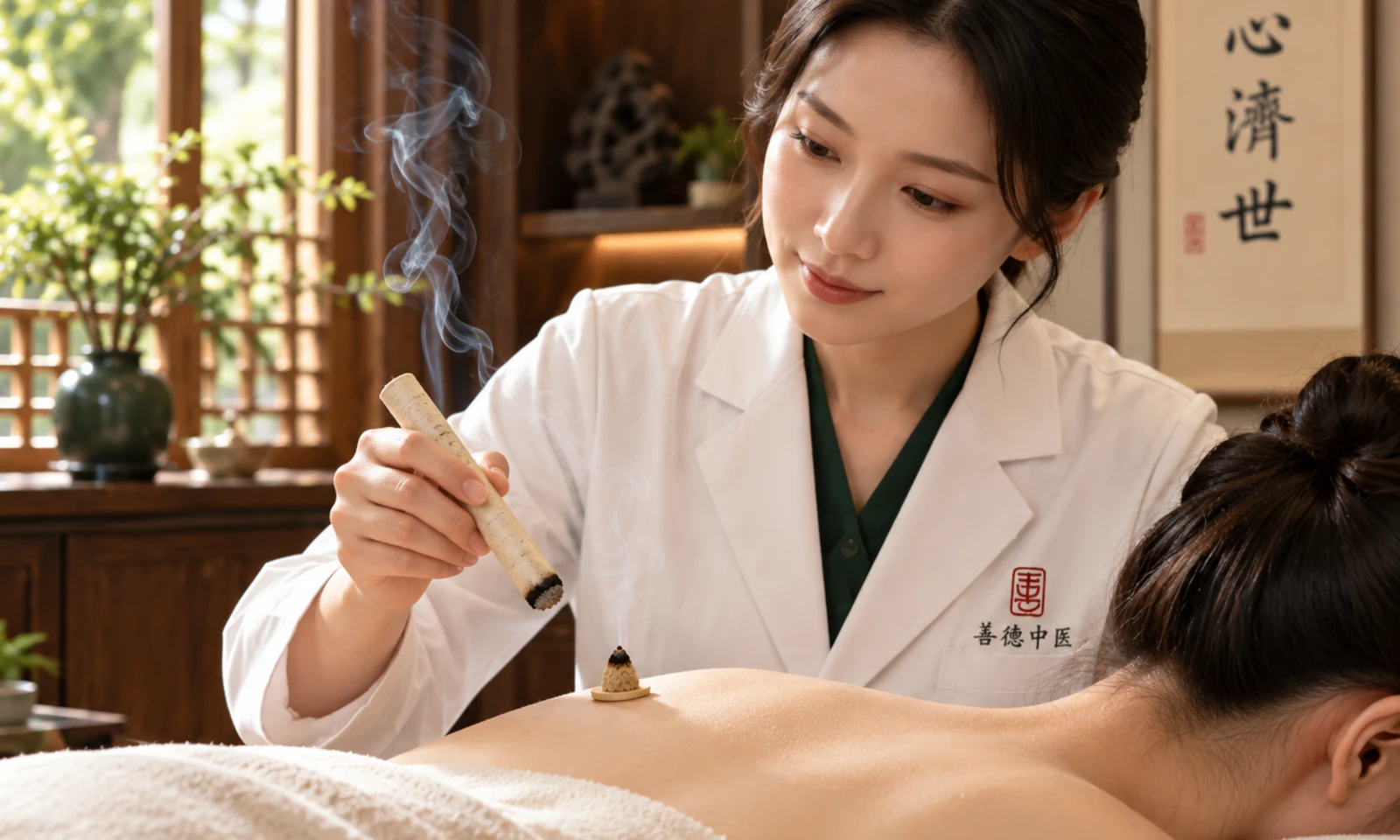 Moxibustion service at Shande TCM